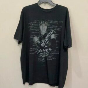 Janet Jackson 2010 Tour T-Shirt Black Unisex Rock Witchu Sz XXL Tee Short Sleeve